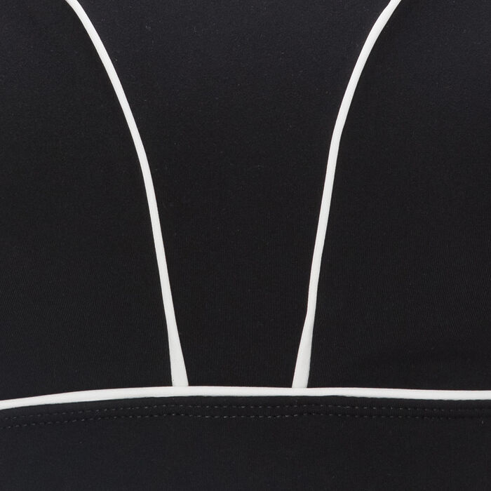 Sun and Sand Sports Women's Piping Sports Bra Black image number 2