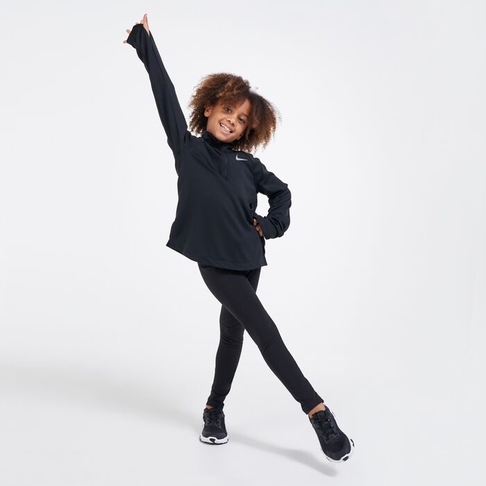 Nike Kids' Dri-FIT Run Half-Zip Top Black Nike Kids' Dri-FIT Run Half-Zip Top Black image number 2