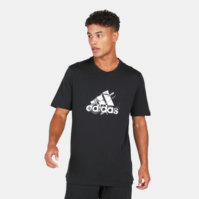 adidas Men's Reverse Retro Aero 3-Stripes Graphic T-Shirt Black adidas Men's Reverse Retro Aero 3-Stripes Graphic T-Shirt Black image number 0