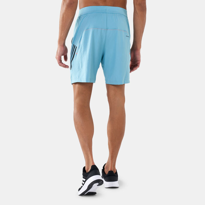 adidas Men's AEROREADY Warrior Shorts Blue adidas Men's AEROREADY Warrior Shorts Blue image number 1
