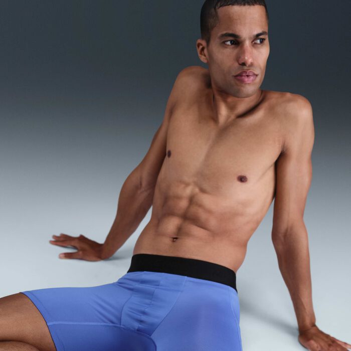Nike Men's Pro Dri-FIT Fitness Shorts Blue Nike Men's Pro Dri-FIT Fitness Shorts Blue image number 4