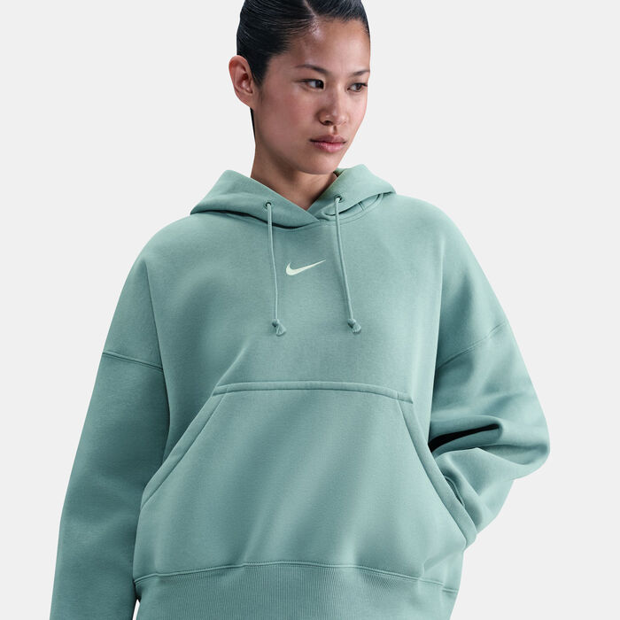 Nike Women's Sportswear Phoenix Fleece Hoodie Grey image number 4