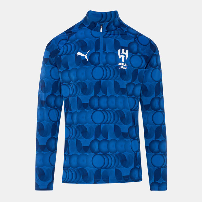 PUMA Men's Al Hilal 1/4 Zip Training Football Top Blue PUMA Men's Al Hilal 1/4 Zip Training Football Top Blue image number 0