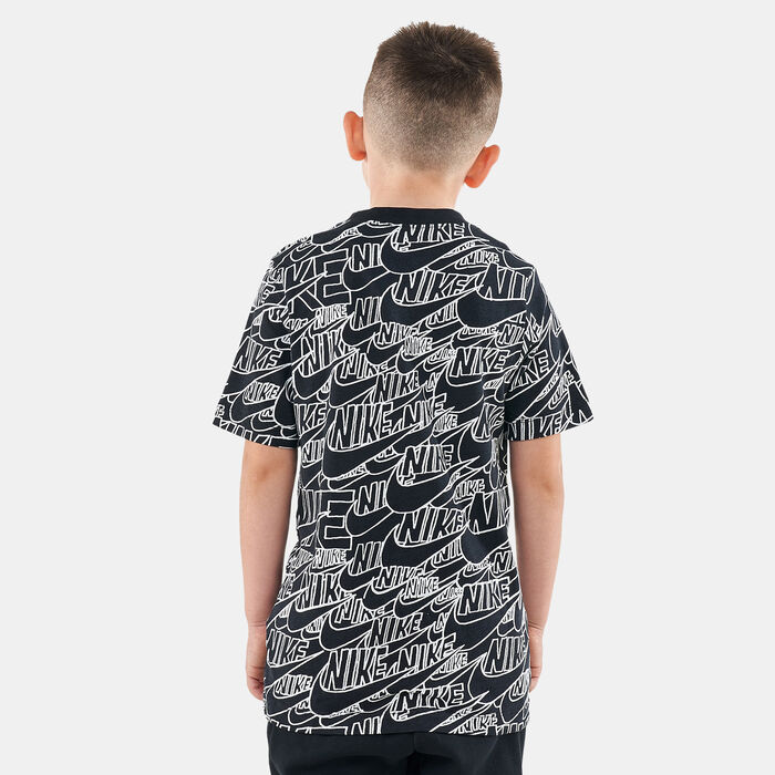 Nike Kids' Sportswear Allover Print T-Shirt White Nike Kids' Sportswear Allover Print T-Shirt White image number 1