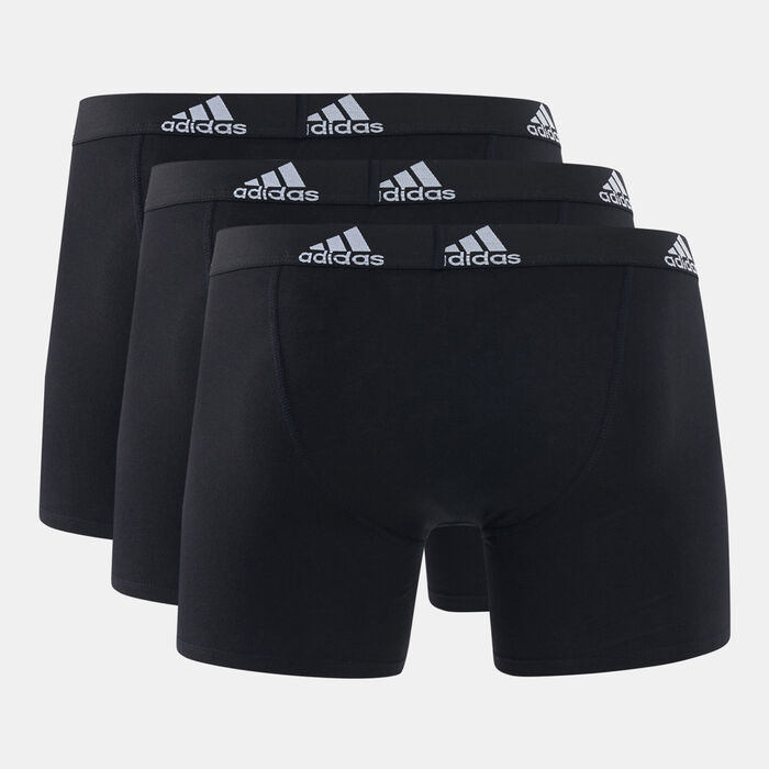 adidas Men's Essentials Logo Boxer Briefs (3 Pack) Black adidas Men's Essentials Logo Boxer Briefs (3 Pack) Black image number 1