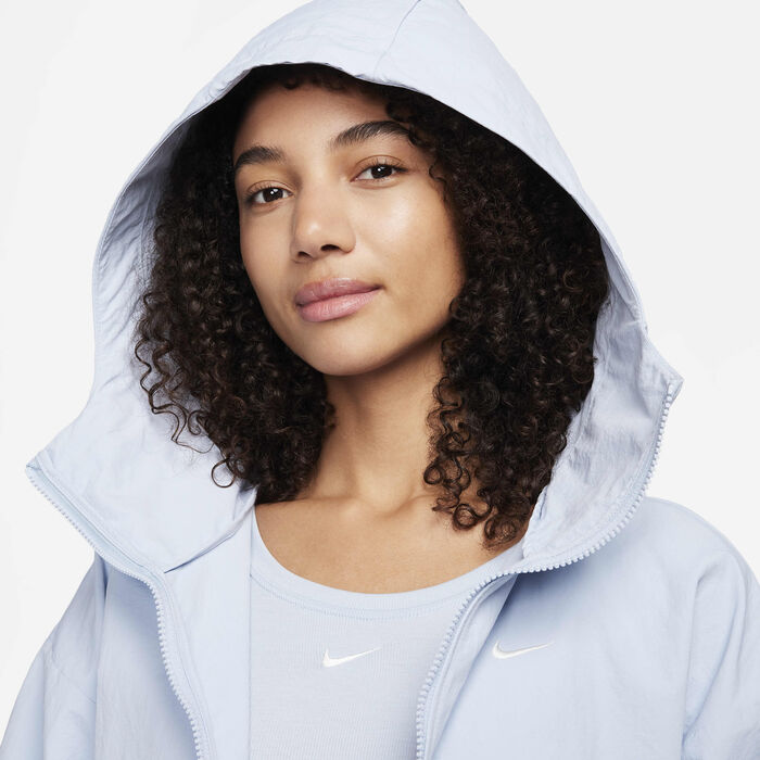 Nike Women's Sportswear Everything Oversized Hooded Jacket Blue image number 2
