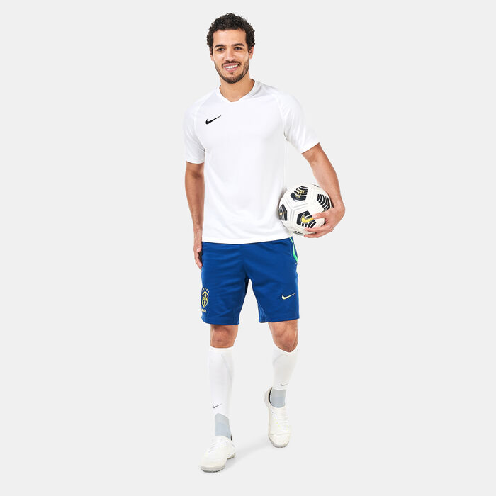 Nike Men's Brazil Travel Knit Football Shorts Blue Nike Men's Brazil Travel Knit Football Shorts Blue image number 2