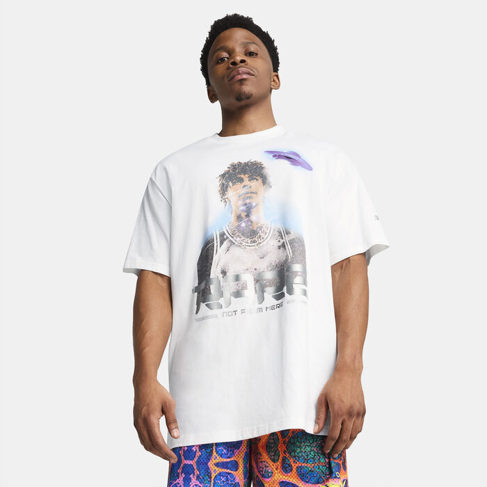 PUMA Men's Lamelo Ball Alien Skins T-Shirt White PUMA Men's Lamelo Ball Alien Skins T-Shirt White image number 0