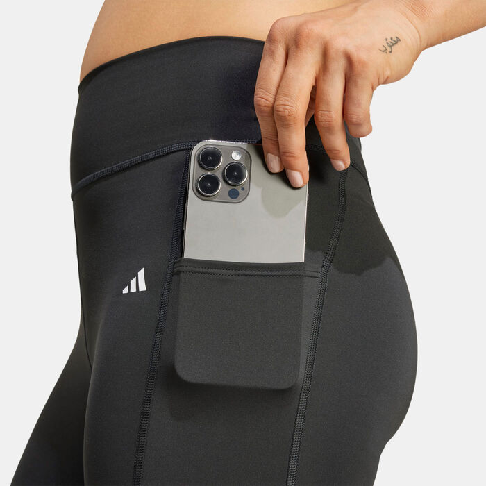 adidas Women's Optime Full-Length Training Leggings Black image number 3