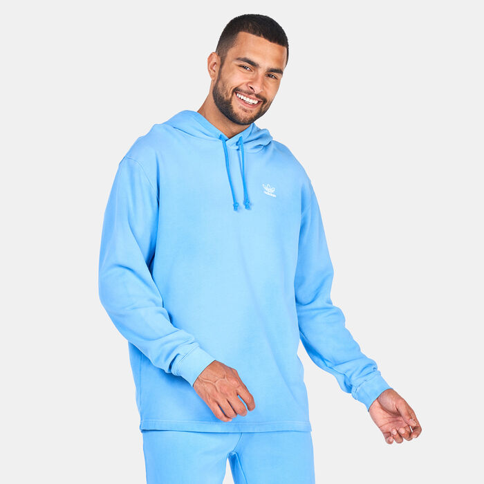 adidas Originals Men's Essentials+ Dye Hoodie Blue adidas Originals Men's Essentials+ Dye Hoodie Blue image number 0