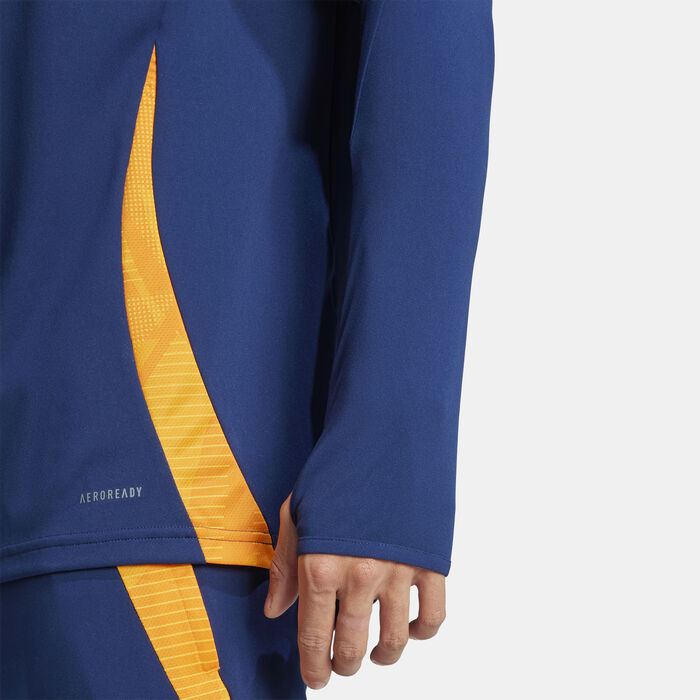 adidas Men's Real Madrid Tiro 24 Football Training 1/4-Zip Top Blue image number 4