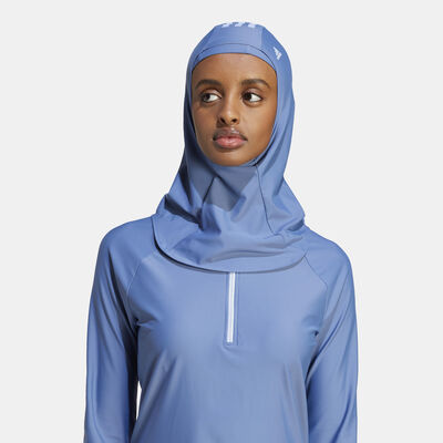 adidas Women's 3-Stripes Swimming Hijab Blue