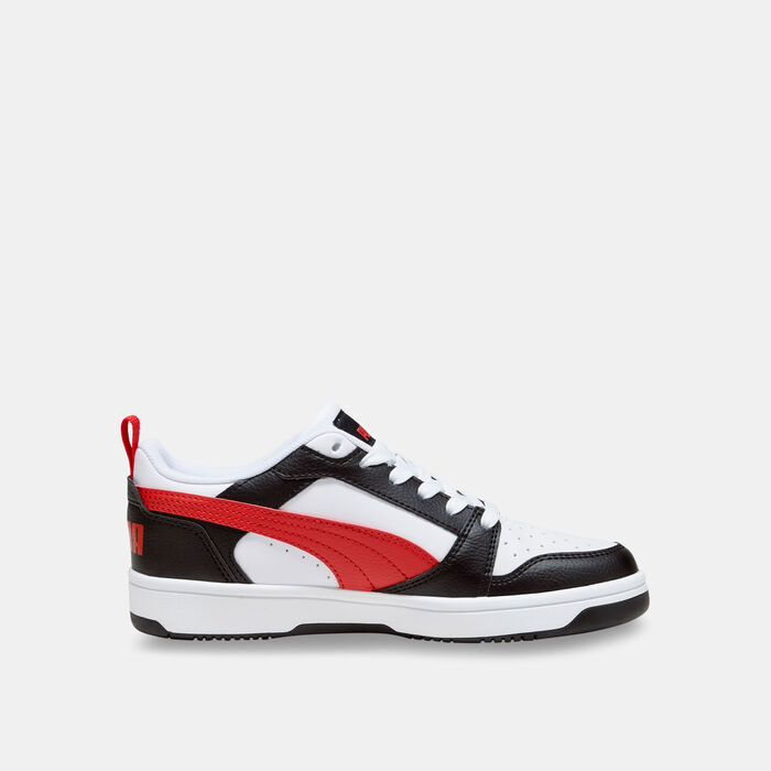 PUMA Kids' Rebound V6 Lo Shoes White PUMA Kids' Rebound V6 Lo Shoes White image number 2