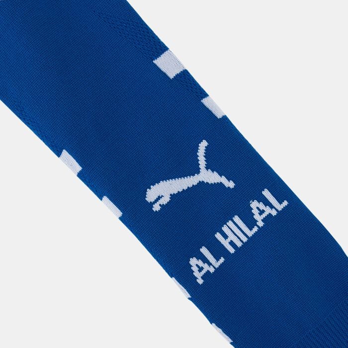 PUMA Men's Al Hilal Graphic Football Over-The-Calf Socks Blue PUMA Men's Al Hilal Graphic Football Over-The-Calf Socks Blue image number 1