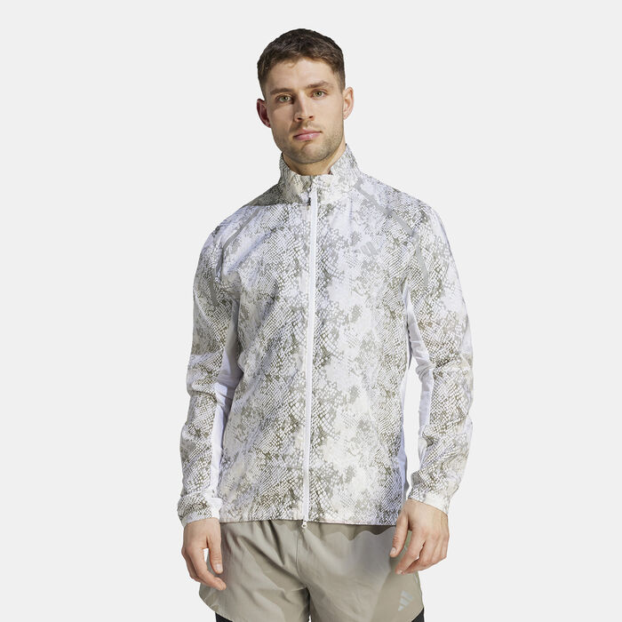 adidas Men's Allover Print Marathon Jacket White adidas Men's Allover Print Marathon Jacket White image number 0