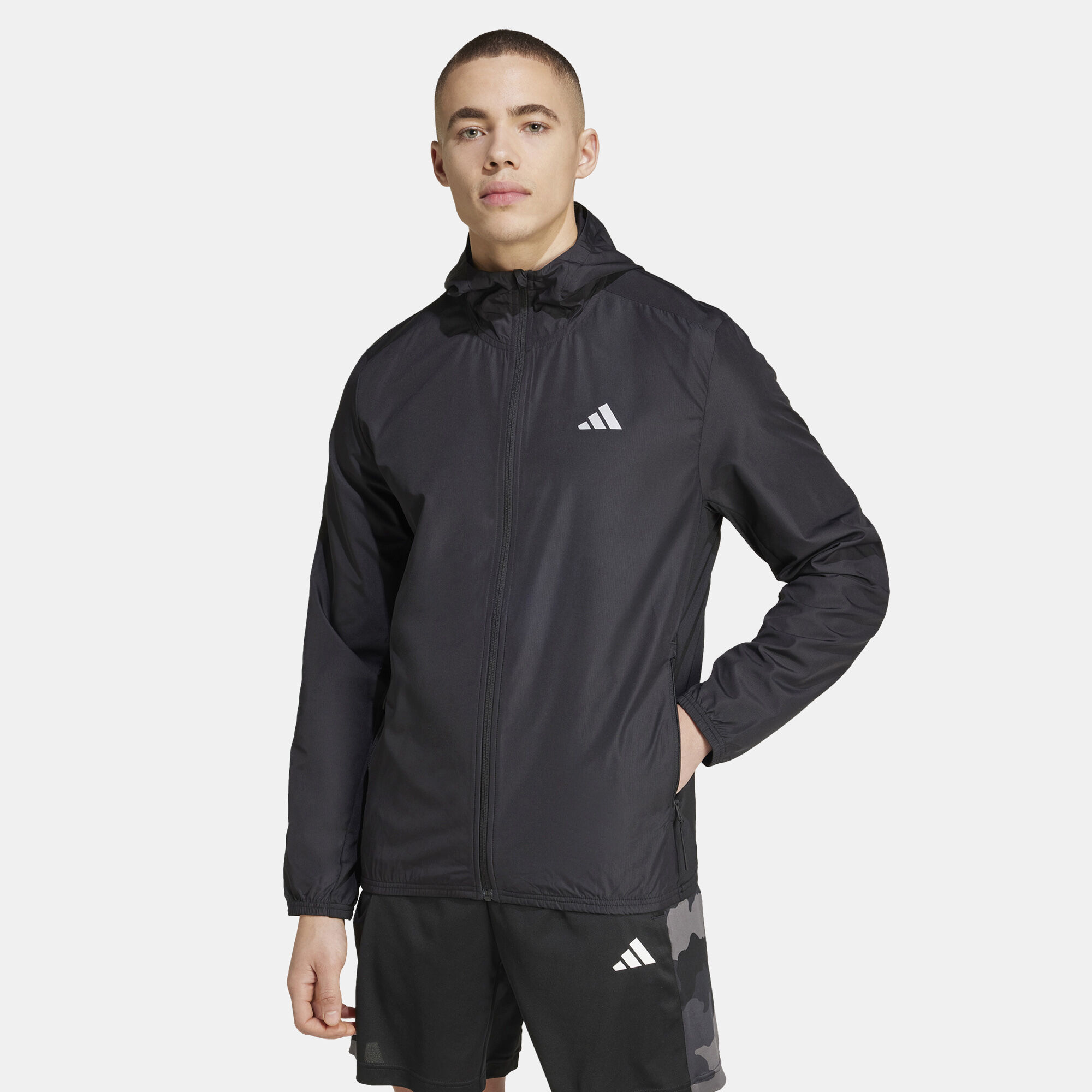 Men s Gym Training 3 Stripes Training Windbreaker Jacket