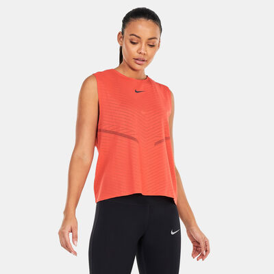 Nike Women's Dri-FIT ADV Run Division Tank Top Red