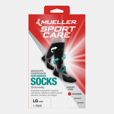 Mueller Graduated Compression Performance Socks Black
