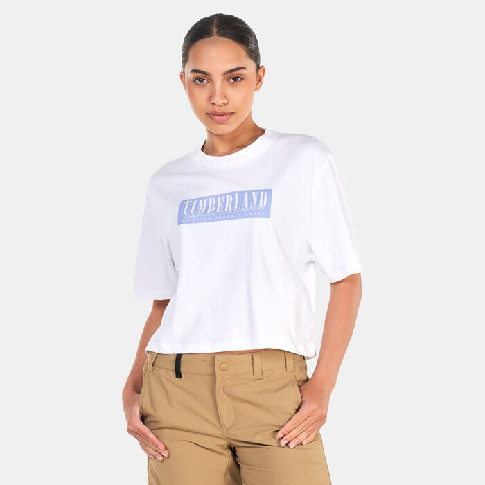 Timberland Women's Seasonal Logo T-Shirt White Timberland Women's Seasonal Logo T-Shirt White image number 0