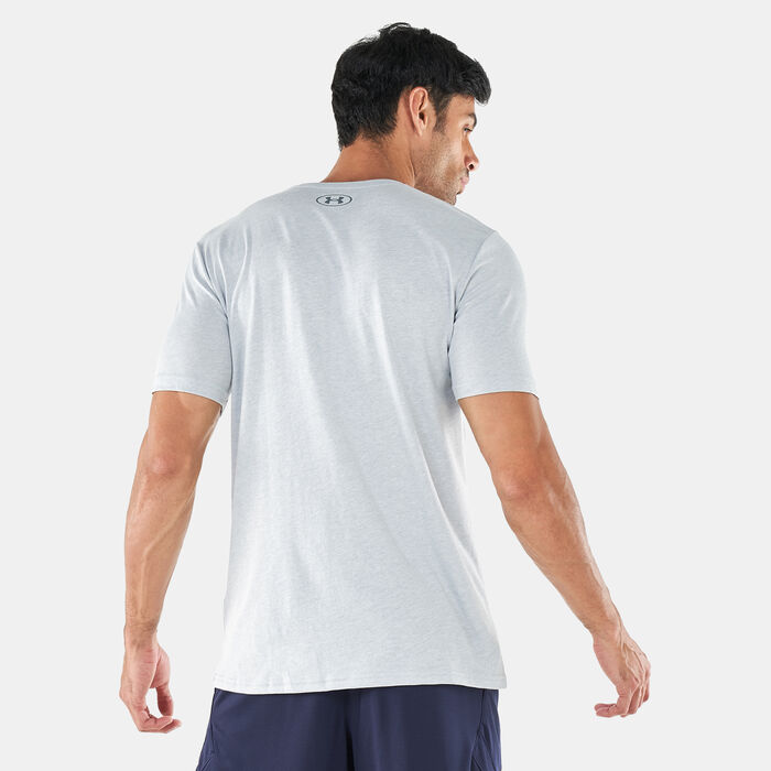 Buy Under Armour Men's B-Ball Branded Wordmark T-Shirt Grey in KSA -SSS