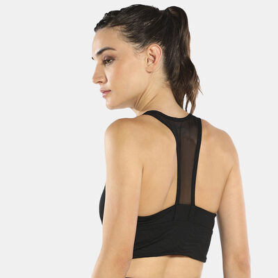PUMA Women's Mid Impact Flawless Sports Bra Black