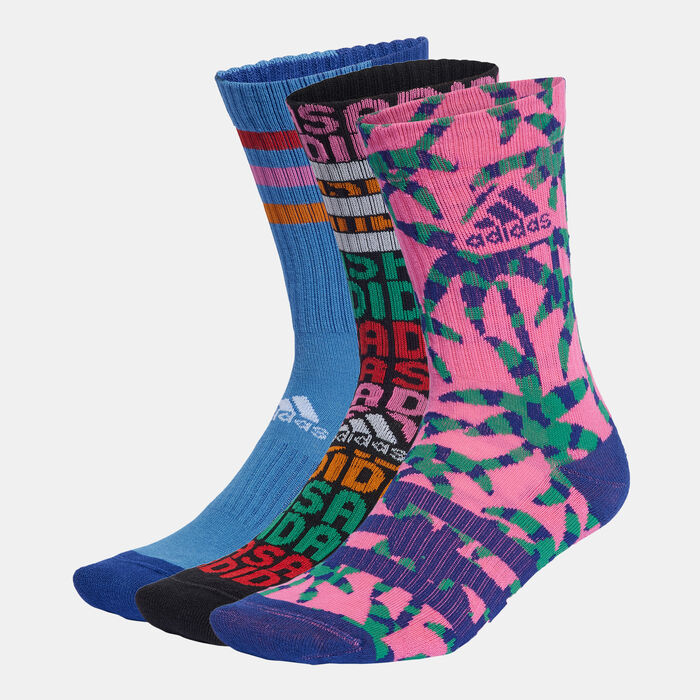 adidas Men's x FARM Rio Crew Socks (3 Pack) Multi-Color adidas Men's x FARM Rio Crew Socks (3 Pack) Multi-Color image number 0