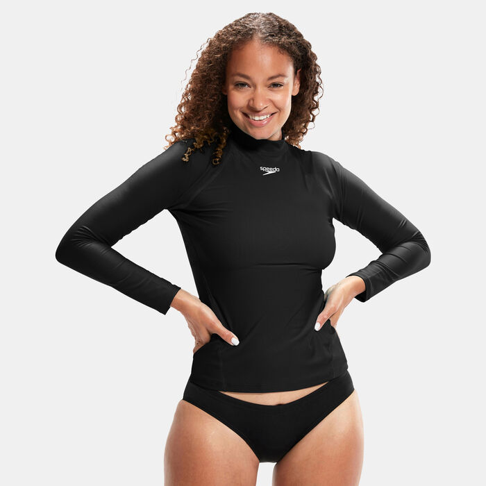 Speedo Women's Graphic Rashguard Black image number 0