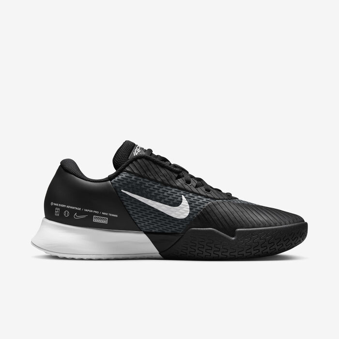 Nike Men's Air Zoom Vapor Pro 2 Hard Court Tennis Shoes Black Nike Men's Air Zoom Vapor Pro 2 Hard Court Tennis Shoes Black image number 2