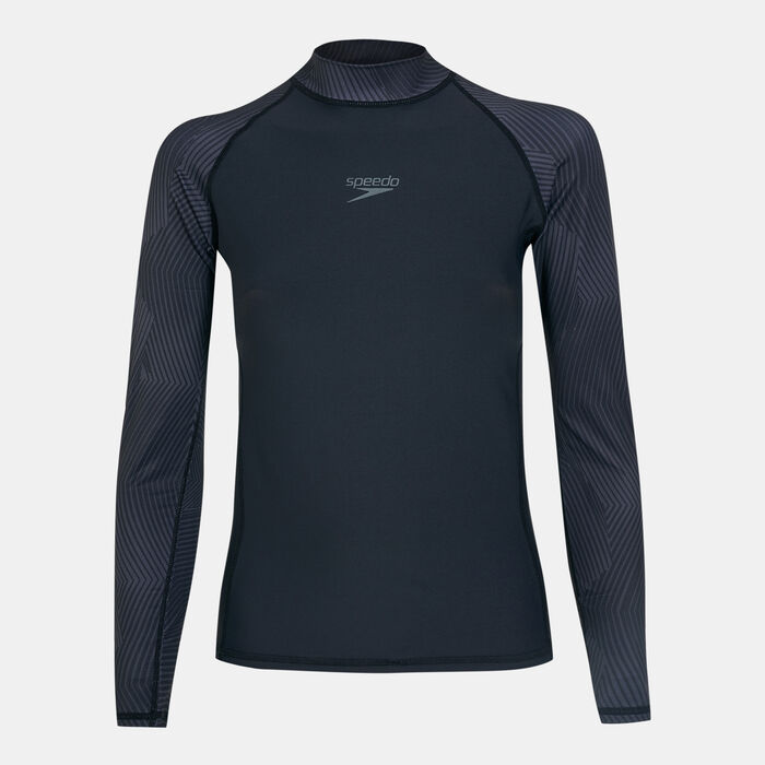 Speedo Women's Long Sleeves Rashguard Black Speedo Women's Long Sleeves Rashguard Black image number 0