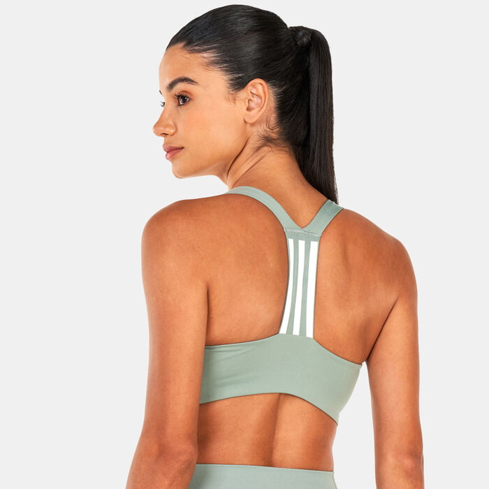adidas Women's PowerImpact Training Medium-Support Sports Bra Green adidas Women's PowerImpact Training Medium-Support Sports Bra Green image number 1