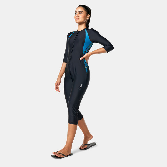 COEGA Women's 3/4 SlimKini Swimsuit Black COEGA Women's 3/4 SlimKini Swimsuit Black image number 0