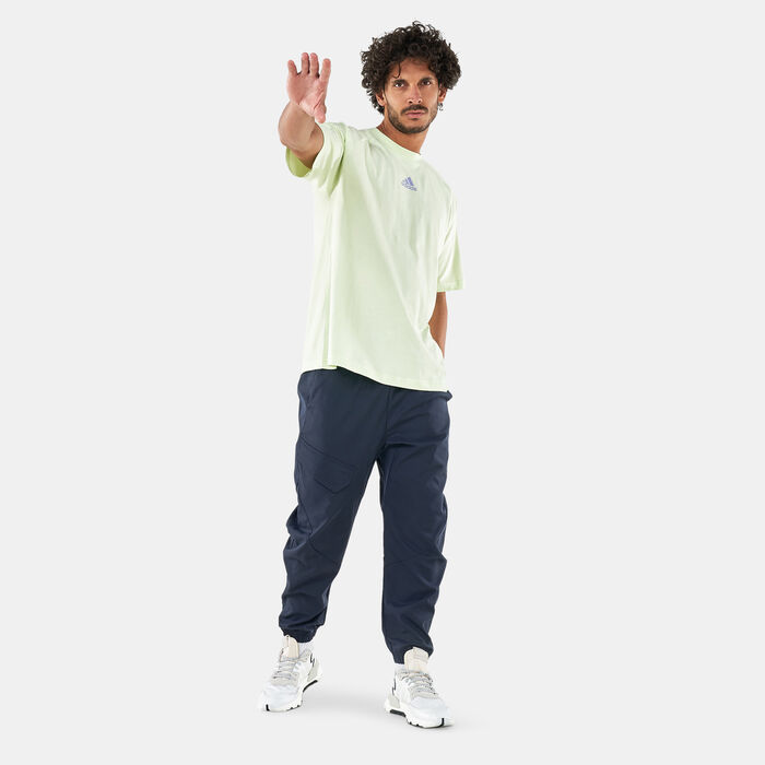 adidas Men's O-Shaped Tapered Cargo Pants Blue adidas Men's O-Shaped Tapered Cargo Pants Blue image number 2