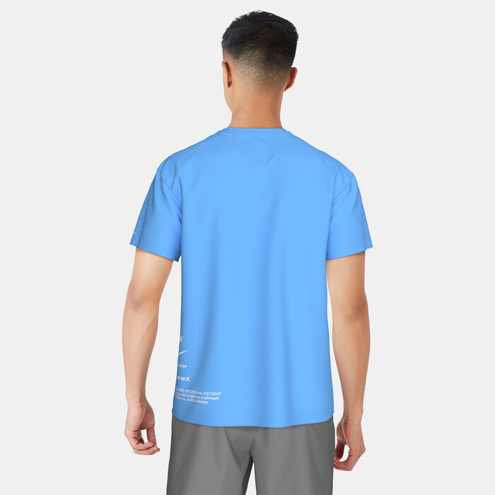 Nike Swim Men's Swim Better Icon Hydro Rashguard Blue image number 1