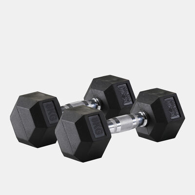Body Sculpture Hex Rubber Dumbbell - With Chrome Handle (8 Kg) Multi-Color Body Sculpture Hex Rubber Dumbbell - With Chrome Handle (8 Kg) Multi-Color