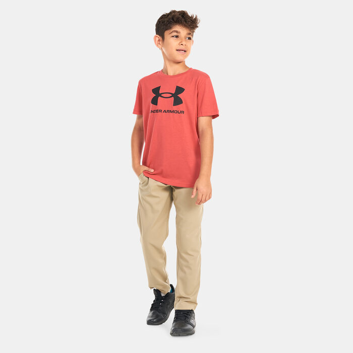 Under Armour Kids' UA Showdown Pants Brown Under Armour Kids' UA Showdown Pants Brown image number 2