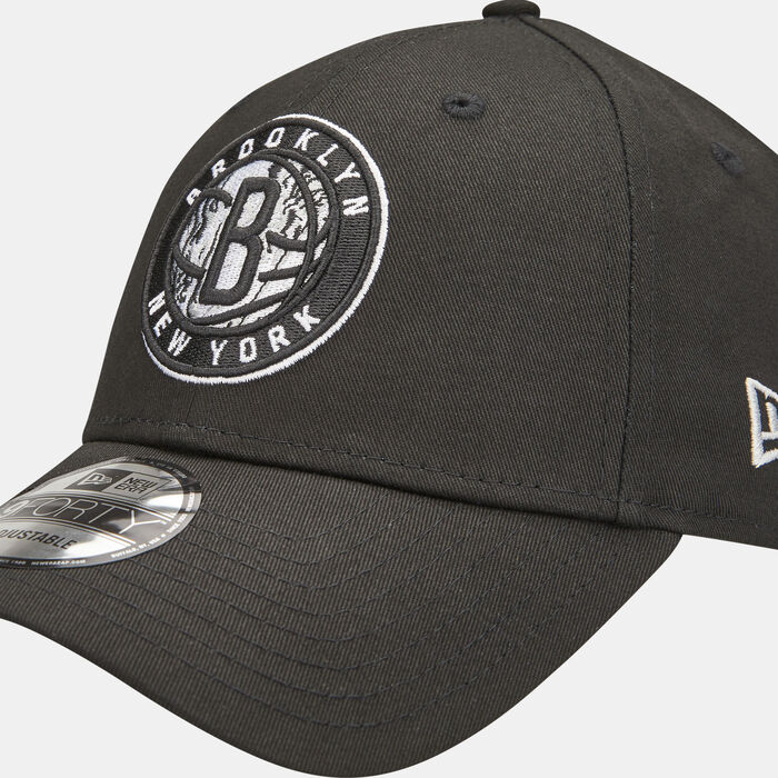 New Era Men's NBA Brooklyn Nets Infill 9FORTY Cap Black image number 2
