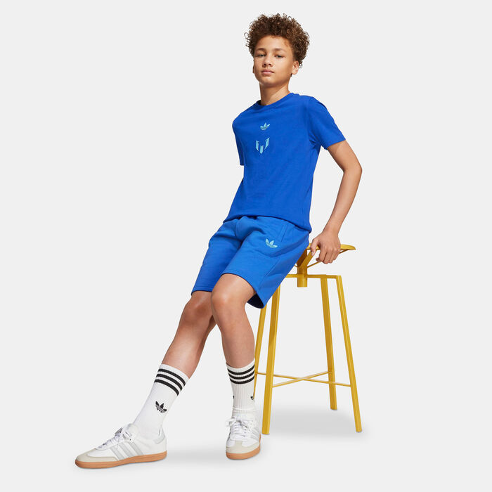 adidas Kids' Messi Shorts Blue adidas Kids' Messi Shorts Blue image number 2