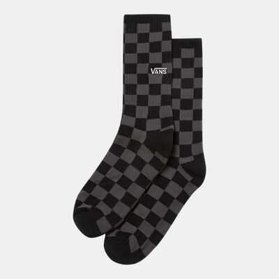 Vans Men's Checkerboard Crew Socks (1 Pair) Black