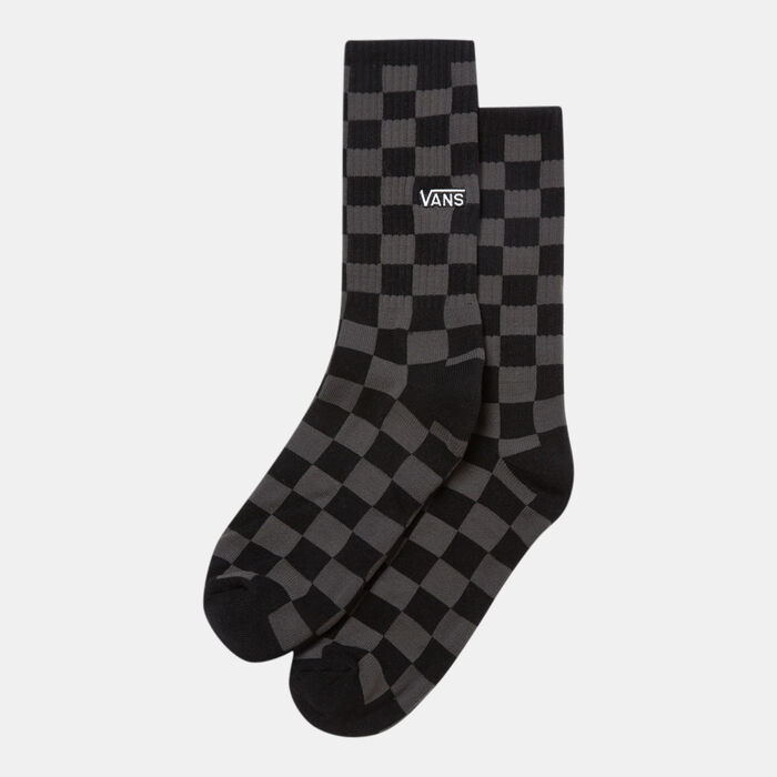 Vans Men's Checkerboard Crew Socks (1 Pair) Black image number 0