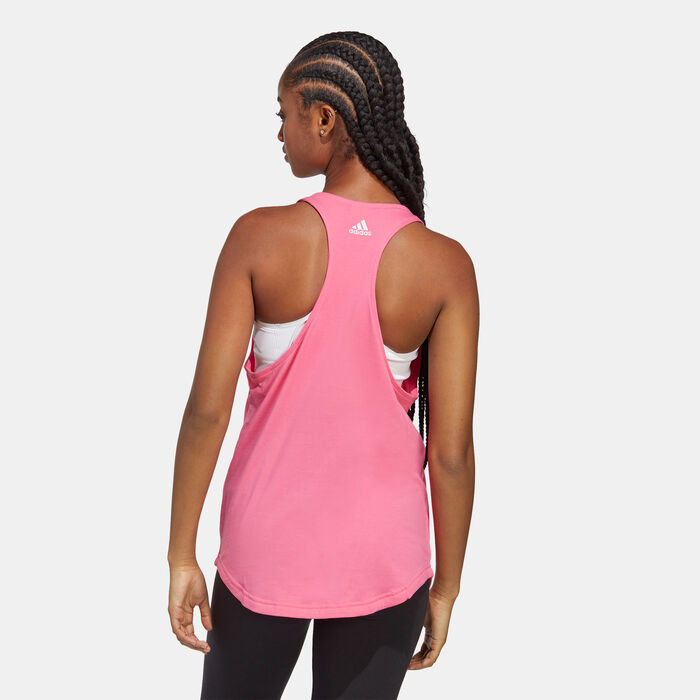 adidas Women's Essentials Loose Logo Tank Top Pink adidas Women's Essentials Loose Logo Tank Top Pink image number 1