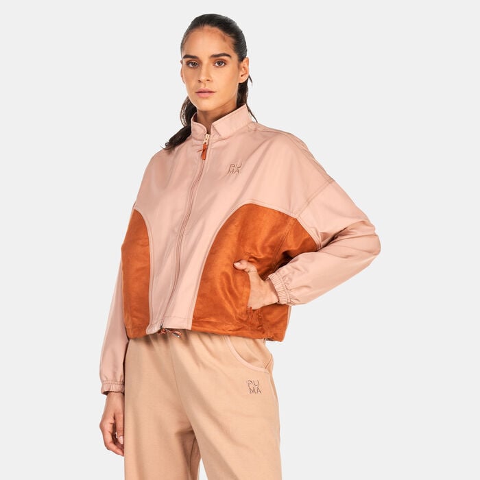 PUMA Women's INFUSE Woven Jacket Brown PUMA Women's INFUSE Woven Jacket Brown image number 0