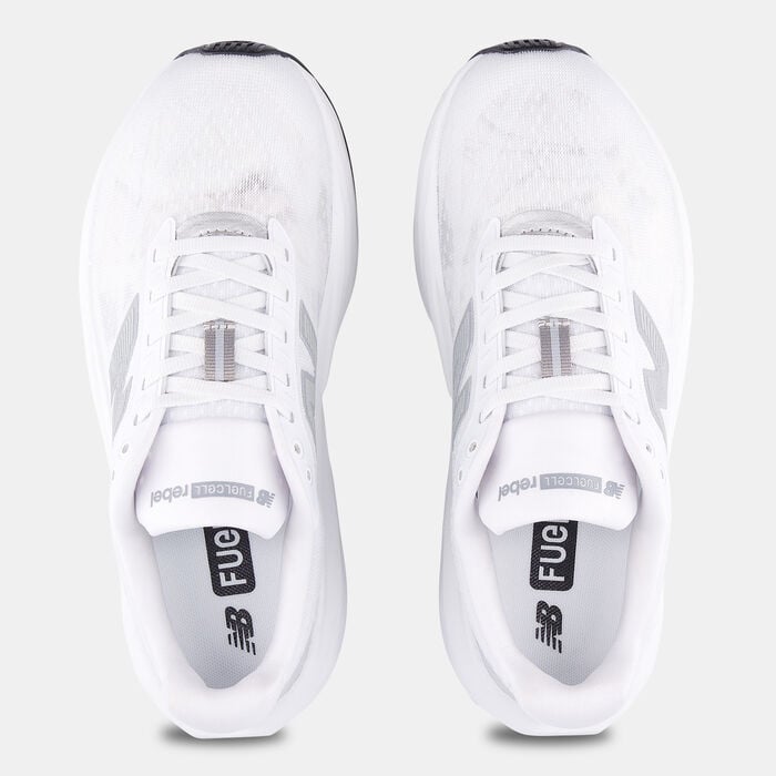 New Balance Women's FuelCell Rebel v5 Running Shoes White New Balance Women's FuelCell Rebel v5 Running Shoes White image number 4