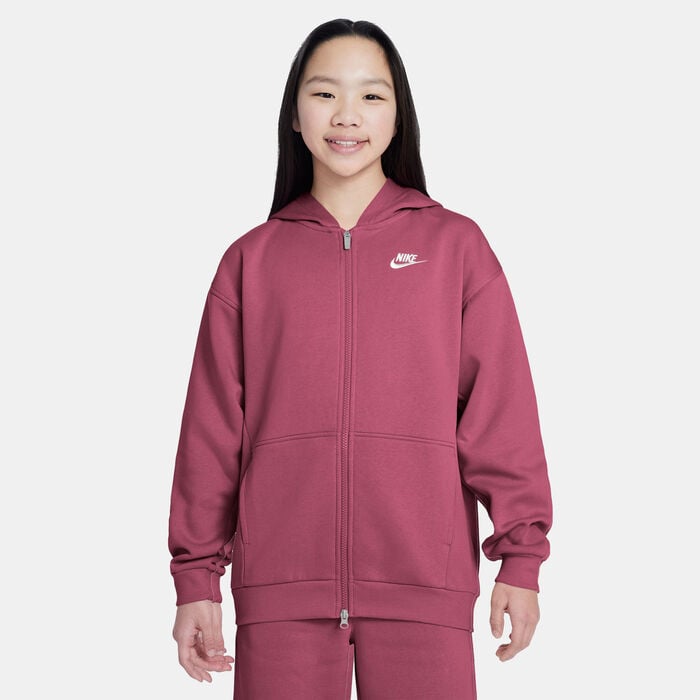 Nike Kids' Sportswear Club Fleece Full-Zip Hoodie Pink Nike Kids' Sportswear Club Fleece Full-Zip Hoodie Pink image number 0