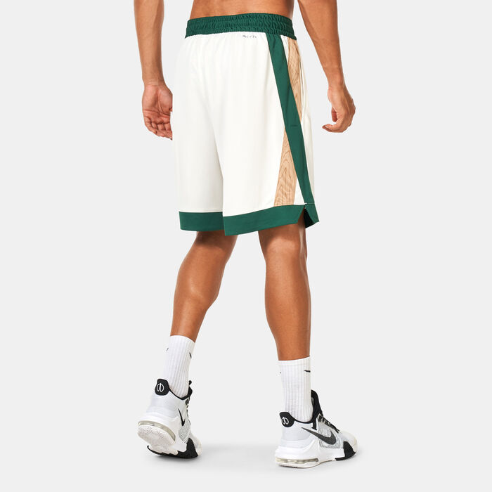 Nike Men's NBA Boston Celtics City Edition Dri-FIT Swingman Basketball Shorts - 2023/24 Ivory Nike Men's NBA Boston Celtics City Edition Dri-FIT Swingman Basketball Shorts - 2023/24 Ivory image number 1