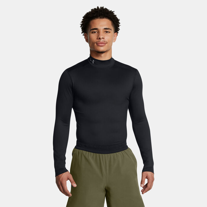 Under Armour Men's ColdGear Elite Mock Training Top Black image number 0