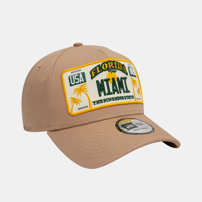 New Era Men's Miami License Plate Trucker Cap Beige New Era Men's Miami License Plate Trucker Cap Beige image number 2
