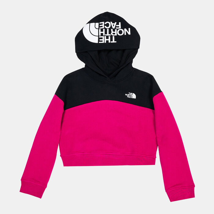 The North Face Kids' Drew Peak Cropped Pullover Hoodie Pink The North Face Kids' Drew Peak Cropped Pullover Hoodie Pink image number 0