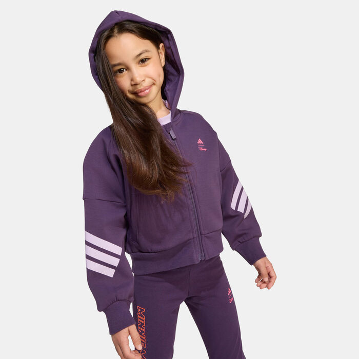adidas Kids' Disney Minnie Mouse Track Jacket Purple image number 3