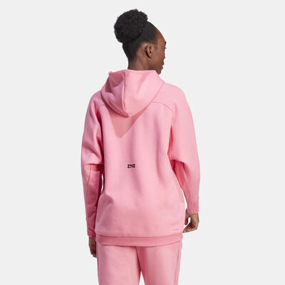 adidas Women's Z.N.E. Overhead Hoodie Pink