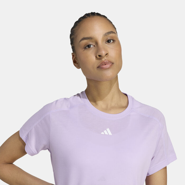 adidas Women's TR-ES Training T-Shirt Purple adidas Women's TR-ES Training T-Shirt Purple image number 3